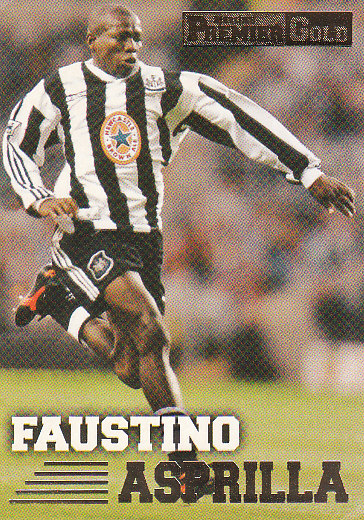 Faustino Asprilla Newcastle United 1996/97 Merlin's Premier Gold #104